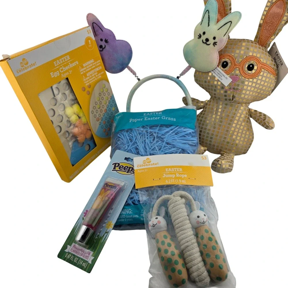 Easter Basket Filler Bundle Plush Games Toys Accessories 6 Piece Set‎